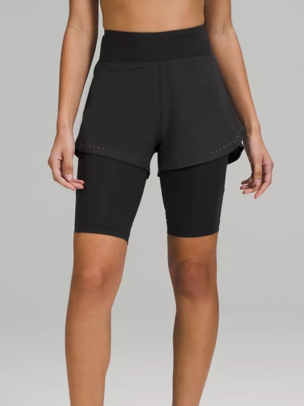 lululemon athletica Black Two-in-One Athletic Shorts